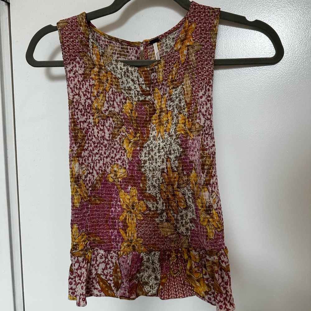 Free People smocked shirt